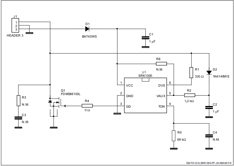 原理图 - STMicroelectronics EVLSRK1000-PF演示板